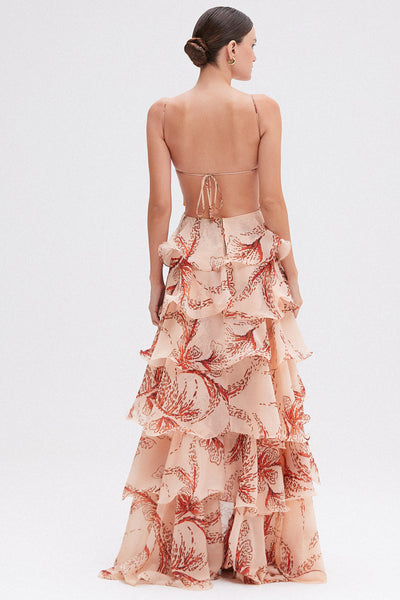LUMA | LONG RUFFLED DRESS