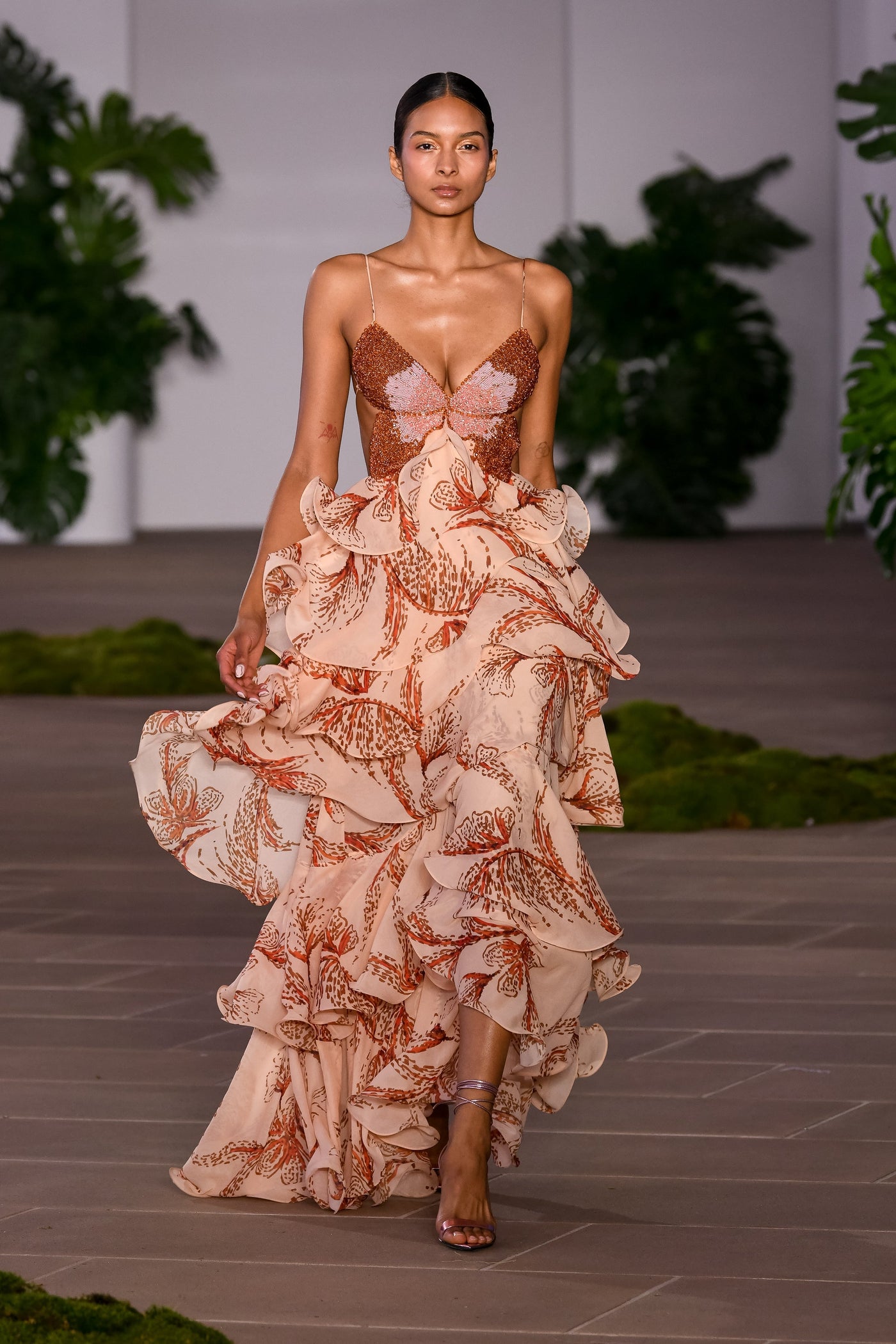 LUMA | LONG RUFFLED DRESS