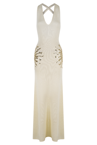 Ellington Knit Maxi Dress With Sequin - Ivory