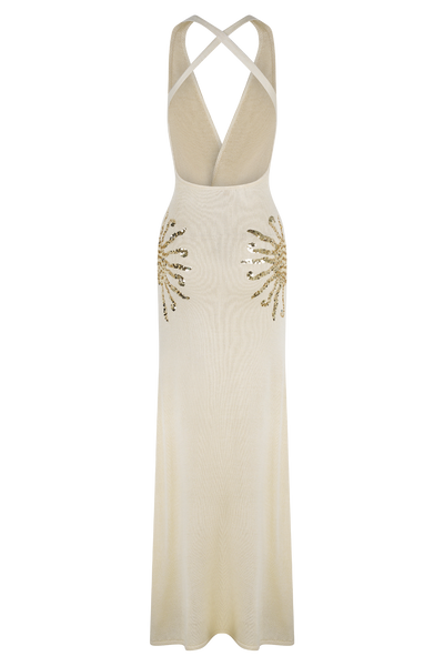Ellington Knit Maxi Dress With Sequin - Ivory